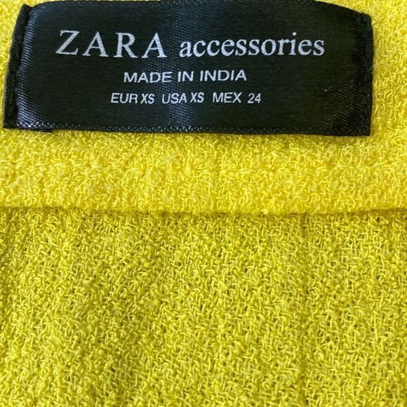 Zara bright lemon yellow wrap mini skirt ruffle hem XS - Picture 7 of 10